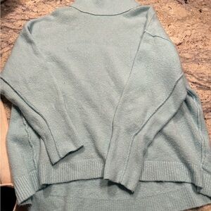 Free People Blue Turtleneck Sweater